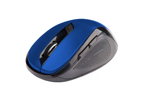 C-TECH WLM-02 čierno-modrá / Bezdrôtová myš / 1600DPI / 6 tlačidiel / USB nano receiver