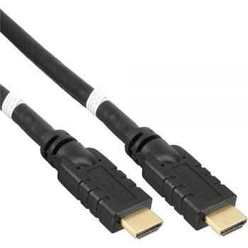 PremiumCord HDMI High Speed + Ethernet 4K@60Hz kábel so zosilňovačom 15m / 3x tienenie / pozlátené konektory