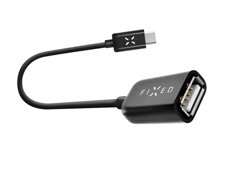 FIXED USB Type-C OTG adaptér pre mobilné telefóny a tablety čierna / USB 2.0