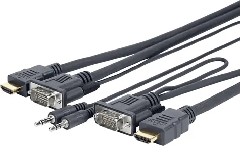 VivoLink Pre VGA + audio a HDMI kábel M - M 5m / HDMI 4K 2K @ 60Hz / VGA 1920x1200 @ 60Hz