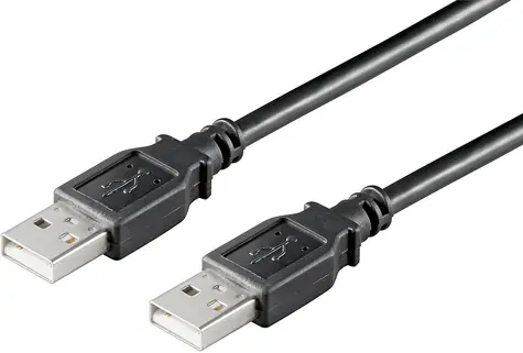 MicroConnect kábel USB2.0 A (M) - USB2.0 A (M) / 2m / čierna