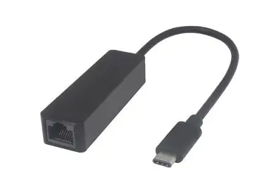 MicroConnect adaptér USB3.1 C (M) - RJ-45 (F) / 5Gbps / 20cm / čierna