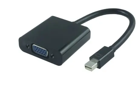 MicroConnect Adaptér Mini DP - VGA MF / 15cm / Aktívna / čierna