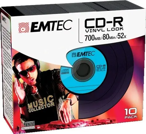 EMTEC CD- R Vinyl Look / 700MB / 52x / Slim case 10 ks