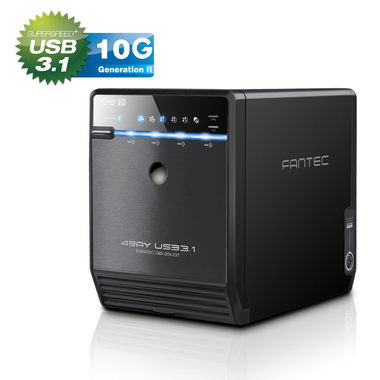 Fantec QB-35U31 čierna / externá skriňa pre 4X 3.5 "SATA HDD / USB 3.1