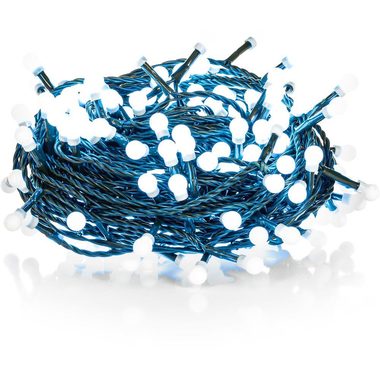 Retlux RXL 219 vianočná reťaz guličky / 100LED / 10 +5m / časovač / Studená biela