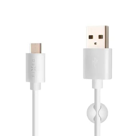 FIXED Dlhý dátový a nabíjací kábel s konektorom USB-C 2 m biela / 3A