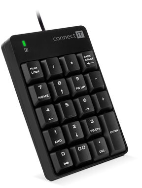 CONNECT IT NumCALC drôtová numerická klávesnica čierna