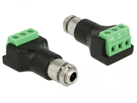 DeLock Svorkovnica 3 pin > stereo jack samica 3.5 mm pre inštaláciu
