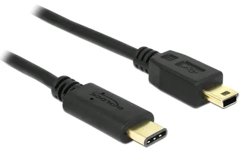 Delock Kábel USB Type-C™ 2.0 samec > USB 2.0 typ Mini-B samec 0.5 m čierna