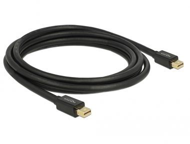 Delock mini Displayport kábel samec > samec 2 m čierna
