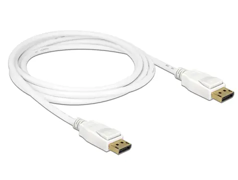 Delock DisplayPort 1.2 kábel samec > DisplayPort samec 2 m biela / 4K