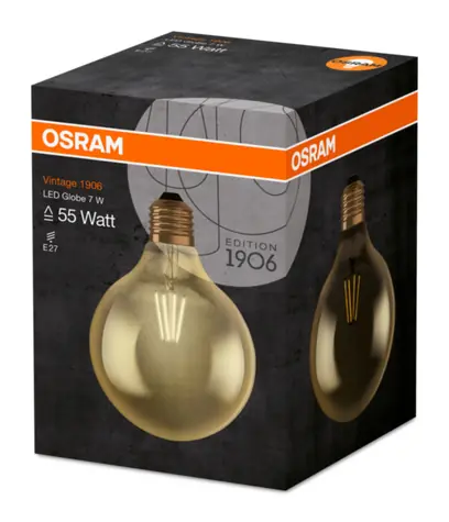OSRAM LED Filament Vintage 1906 Globe 125 7W 825 E27 / 725lm / 2500K / 15000h / noDIM / A + / Sklo číre zlatá / 1ks
