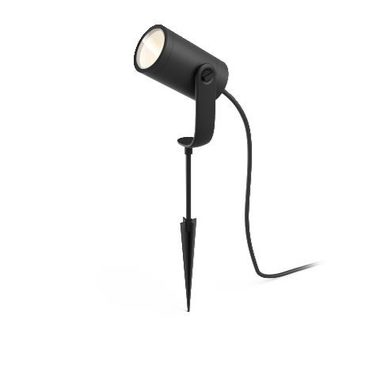 Philips Hue Lily LED 8W čierna / vonkajšie svietidlo / 650lm / 2200-6500K / IP65