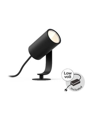 Philips Hue Lily LED 8W čierna / vonkajšie svietidlo / 650lm / 2200-6500K / IP65