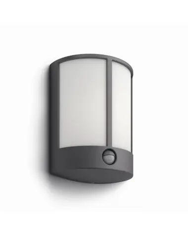 Philips Stock IR LED 6W antracit / vonkajšie svietidlo / 600 lm / 2700K / IP44