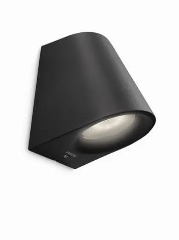 Philips Virga LED 3W čierna / vonkajšie svietidlo / 270 lm / 2700K / IP44