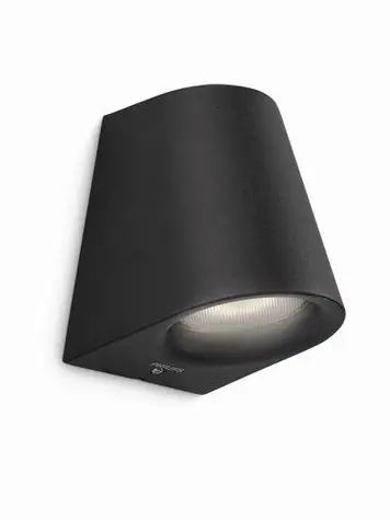 Philips Virga LED 3W 4000K čierna / vonkajšie svietidlo / 270 lm / 4000K / IP44