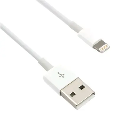 C-TECH USB 2.0 Lightning (IP5 a vyšší) nabíjací a synchronizačný kábel / 1m / biela
