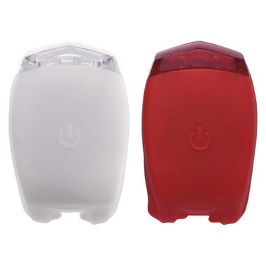 EMOS P3921 predná + zadná LED silikónová cyklosvietidlo / 2x LED / IPX3 / batéria typu CR2032