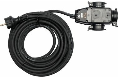 YATO YT-81162 Predlžovací kábel s gumovou izoláciou / Napätie 230 V / Počet zásuviek 3 / Dĺžka 20 m / IP44