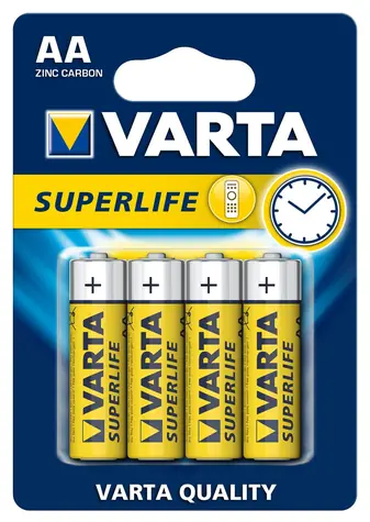 Varta Superlife Batéria AA / 1.5V / zinko-uhlíková / 4 ks / v blistri