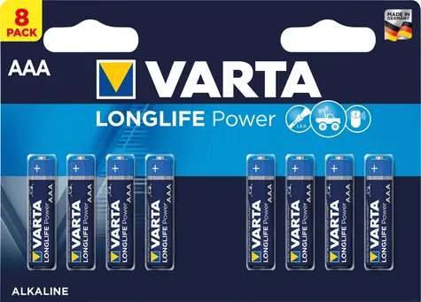 Varta Longlife Batéria AAA 8ks / 1.5V / alkalická / v blistri