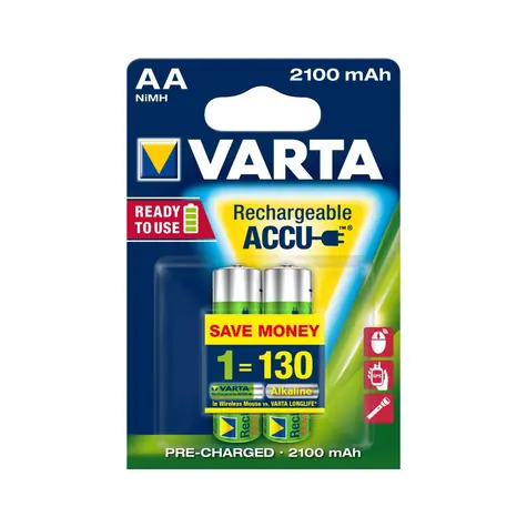 Varta Power Nabíjacia batéria AA 2100 mAh 2ks / 1.2V / 2100 mAh / NiMH / v blistri