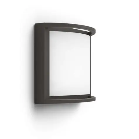 Philips Samondra 12W antracitová / LED vonkajšie nástenné svietidlo / 1200lm / 2700K / IP44