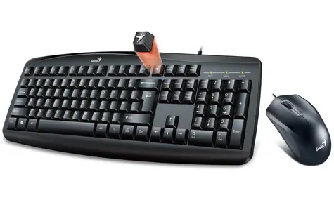 GENIUS Smart KM-200 čierna / Drôtový set klávesnice a myši / USB / CZ+SK layout