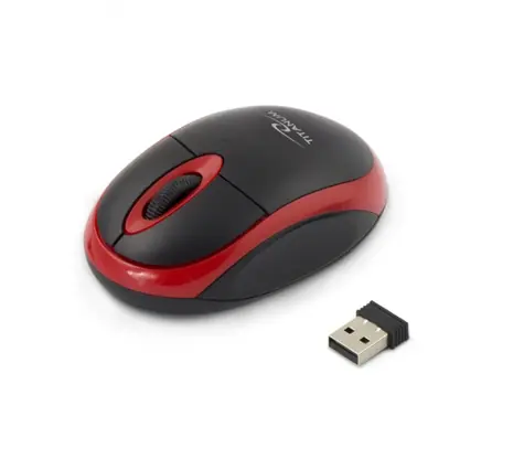 Titanum TM116R VULTURE čierno-červená / Bezdrôtová optická myš / 1000DPI / 2.4GHz