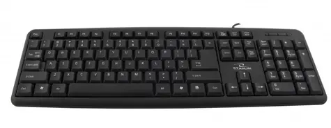 Titanum TK101 čierna / drôtová klávesnica / USB / US layout
