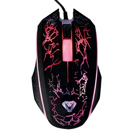 Media-Tech COBRA PRE X-LIGHT čierna / herná optická myš / 1200 DPI / USB / 3 hr. + koliesko / podsvietenie / 1.4 m