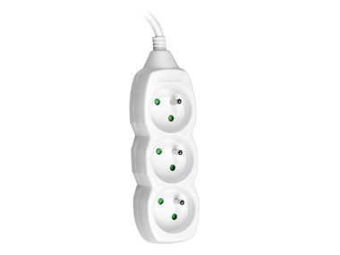 Tracer PowerCord Predlžovací kábel 3 m biela / 3 zásuvky / VDE certifikácia