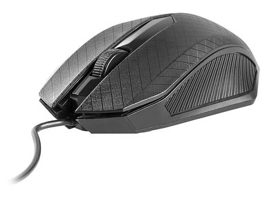 Tracer CLICK čierna / optická myš / 1000 DPI / USB / 3 hr. + koliesko / 2 m