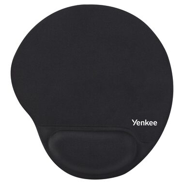 YENKEE Gélová podložka pod myš čierna / 250x220x20 mm