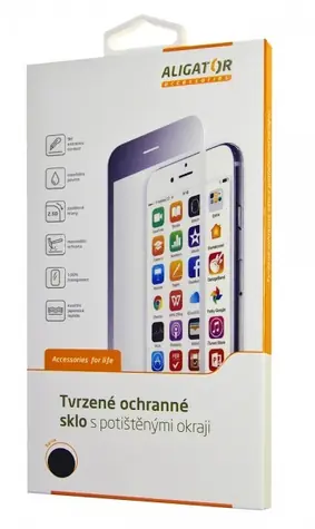 Aligator GLASS PRINT Ochranné tvrdené sklo pre Samsung Galaxy A70 čierna / celoplošné lepenie