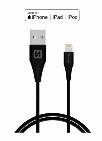 SWISSTEN TPE dátový kábel USB - LIGHTNING MFi 1.2m čierna
