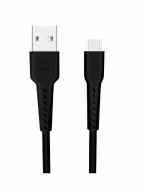 SWISSTEN dátový kábel USB - USB-C 1m čierna