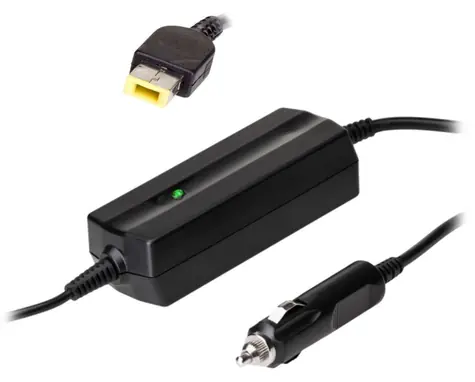 TRX Akyga napájací adaptér do auta 20V pre notebooky IBM &amp; Lenovo / 3.25A / 65W / Square yellow Slim Tip