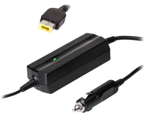 TRX Akyga napájací adaptér do auta 20V pre notebooky IBM &amp; Lenovo / 4.5A / 90W / Square yellow Slim Tip