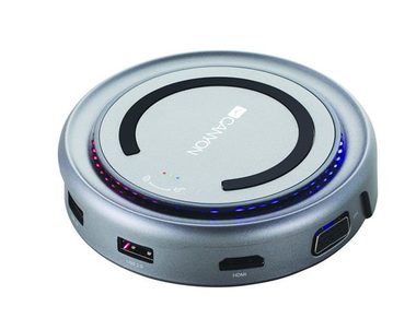 CANYON CNS-TDS07DG sivá / Dokovacia stanica / Qi bezdrôtová nabíjačka / USB 2.0 | 3.1 | USB-C / HDMI / VGA / 3.5 mm jack