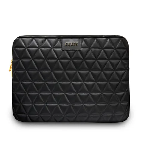 GUESS Quilted púzdro pre notebook 13" čierna / EKO koža