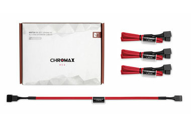 Noctua NA-SEC1 červená (chromax) / Predlžovací kábel / 3x 4-Pin PWM / dĺžka 300 mm