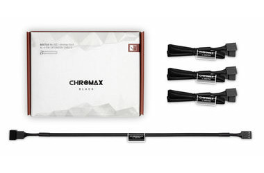 Noctua NA-SEC1 čierna (chromax) / Predlžovací kábel / 3x 4-Pin PWM / dĺžka 300 mm