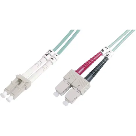 DIGITUS Fiber Optic Patch Cord LC na SC Multimode 50&amp;125 µ 5m / OM3 / Duplex