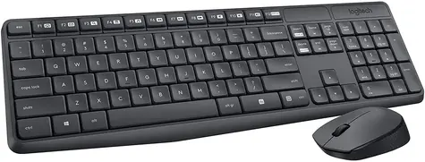 Logitech MK235 DE čierna / Bezdrôtová sada klávesnice a myši / DE