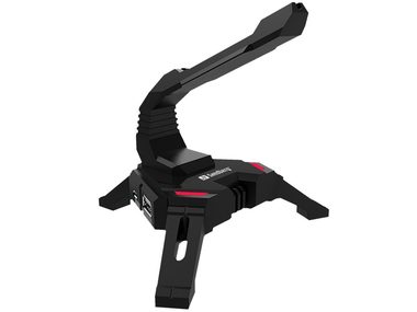Sandberg 2v1 USB Hub Bungee / 4x USB-A 2.0 + 1x microUSB / rameno pre vedenie kábla / čierna