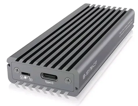 Icy Box IB-1817M-C31 / externý box pre M.2 PCIe NVMe SSD / USB 3.1 gen2 Type-C / hliníkový