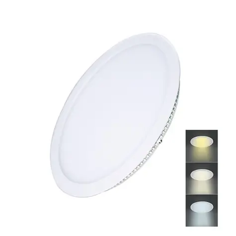 Solight WD142 LED mini panel CCT podhľadový 18W / 1530lm / 3000K / 4000K / 6000K / guľatý